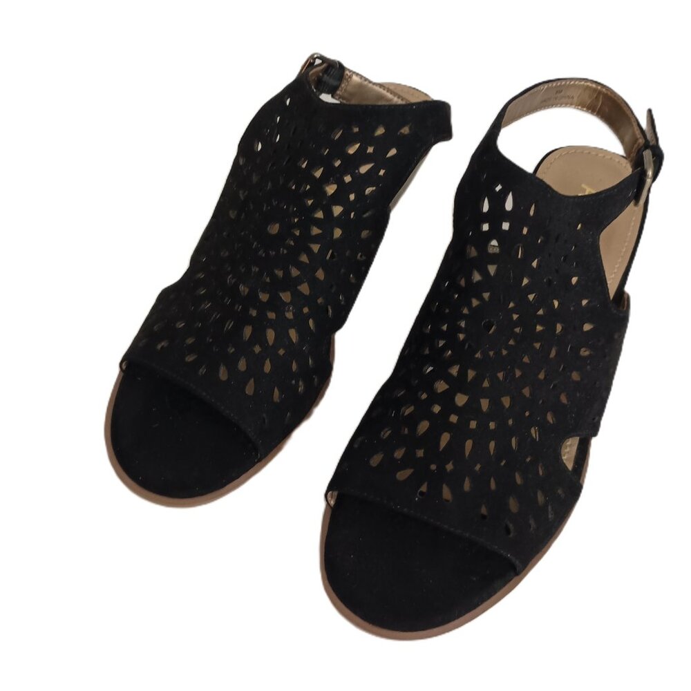 Anne Klein Genevieve Black Sandal 8M